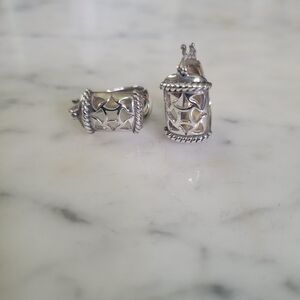 Sterling Silver Cutout Earrings